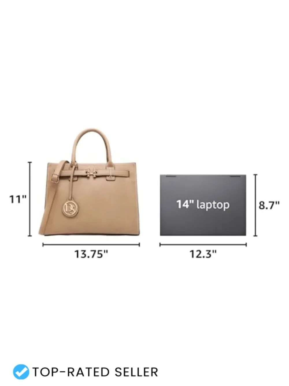 Women's Structured Satchel Purse Work Handbag Tote Shoulder Bag with Top